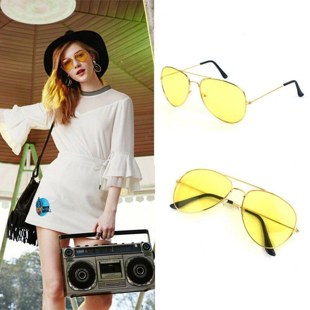 MELLOW Yellow Tint Aviator Sunglasses